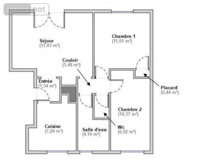 Appartement a vendre Le Petit-Quevilly 76140 Seine-Maritime 55 m2  49000 euros