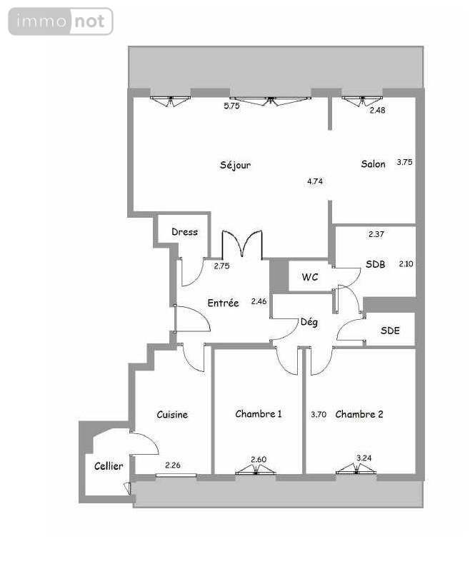 Appartement a vendre Asnières-sur-Seine 92600 Hauts-de-Seine 86 m2 4 pièces 680000 euros
