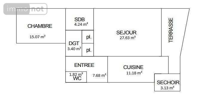 Appartement a vendre Biarritz 64200 Pyrénées-Atlantiques 71 m2 2 pièces 444000 euros