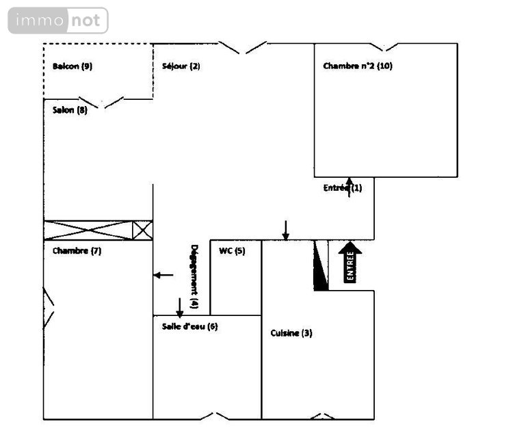 Location appartement Reims 51100 Marne 64 m2 4 pièces 720 euros