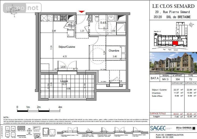 Appartement a vendre Dol-de-Bretagne 35120 Ille-et-Vilaine 42 m2 2 pièces 139000 euros