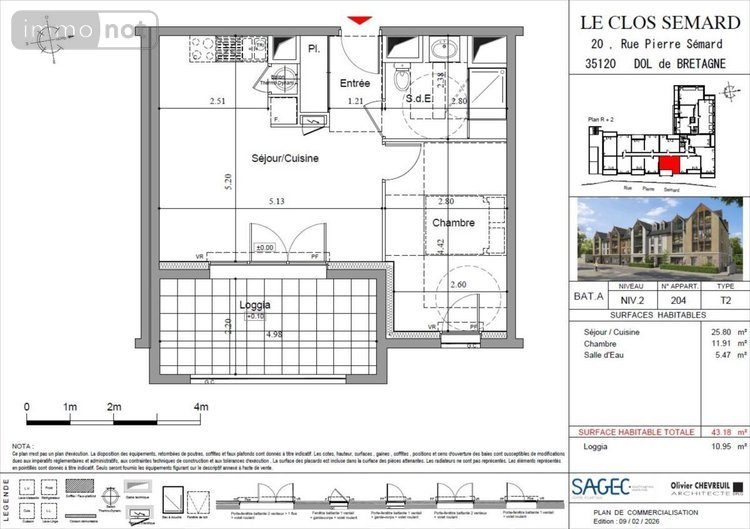 Appartement a vendre Dol-de-Bretagne 35120 Ille-et-Vilaine 42 m2 2 pièces 139000 euros