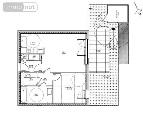 Appartement a vendre Bezannes 51430 Marne 52 m2 2 pièces 170000 euros