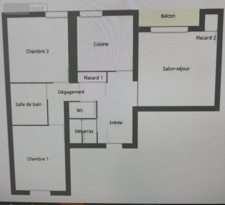 Appartement a vendre Angers 49000 Maine-et-Loire 64 m2 3 pièces 220500 euros