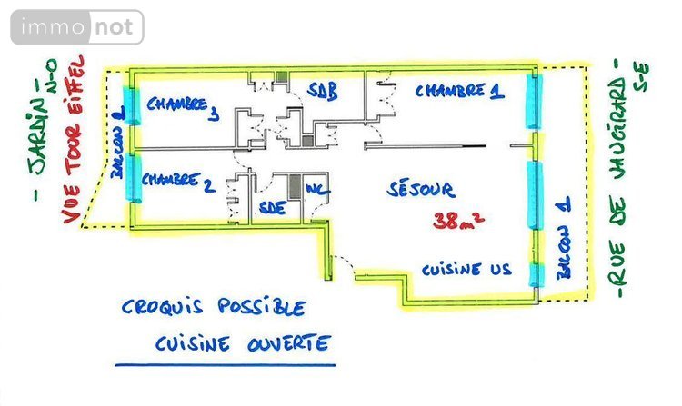 Appartement a vendre Paris 15e arrondissement 75015 Paris 98 m2 4 pièces 960000 euros