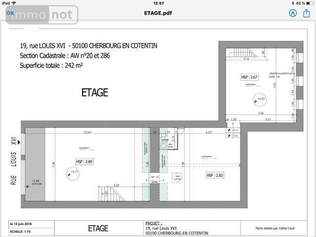Location fonds et murs commerciaux Cherbourg-en-Cotentin 50100 Manche 460 m2  2513 euros
