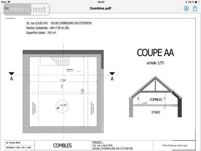 Location fonds et murs commerciaux Cherbourg-en-Cotentin 50100 Manche 460 m2  2513 euros