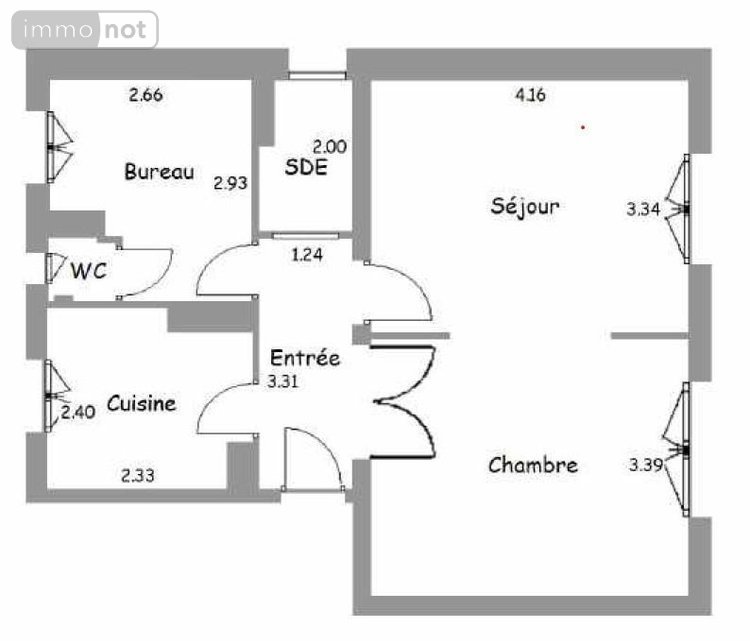 Appartement a vendre Bois-Colombes 92270 Hauts-de-Seine 48 m2 3 pièces 278000 euros