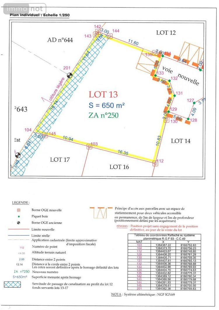 Terrain a batir a vendre Ducey-les-Chéris 50220 Manche 650 m2  46817 euros