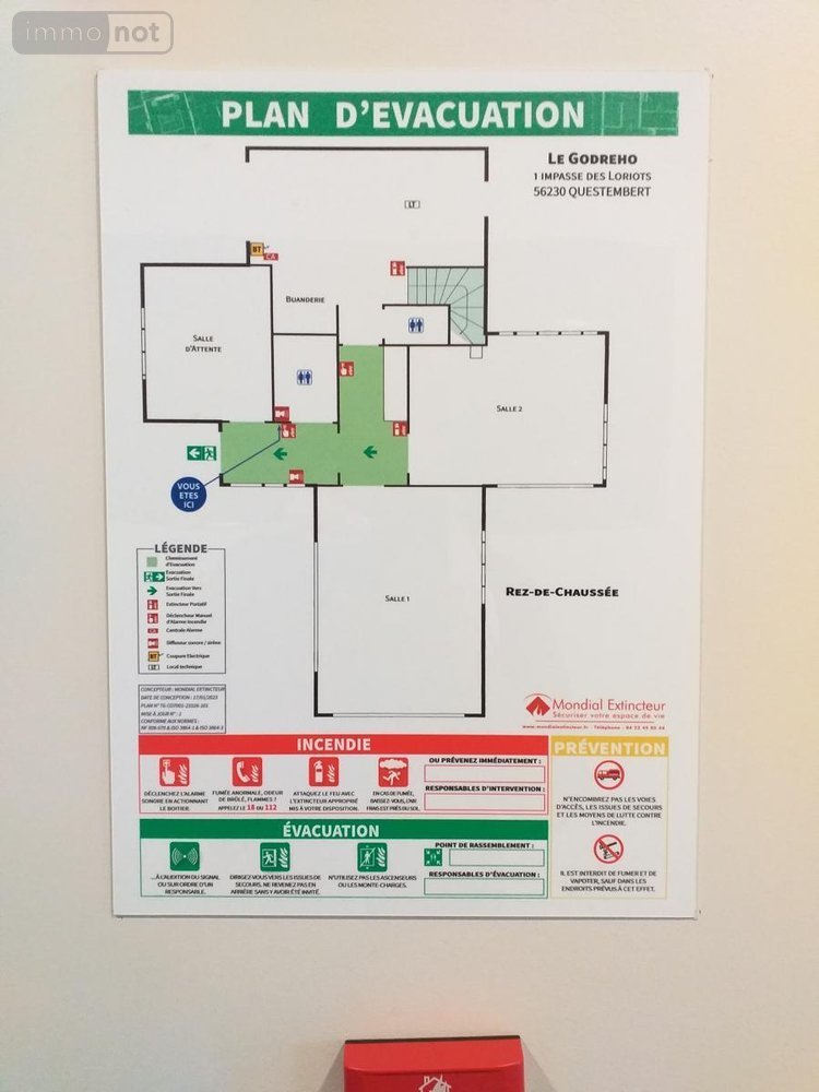 Fonds et murs commerciaux a vendre Questembert 56230 Morbihan 122 m2  372172 euros