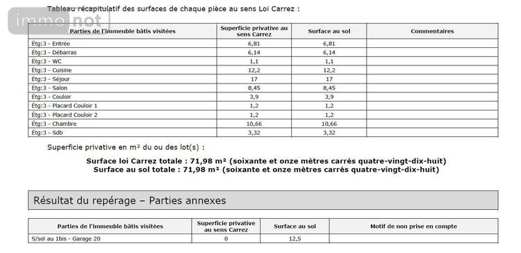 Appartement a vendre Rennes 35000 Ille-et-Vilaine 71 m2 3 pièces 203280 euros
