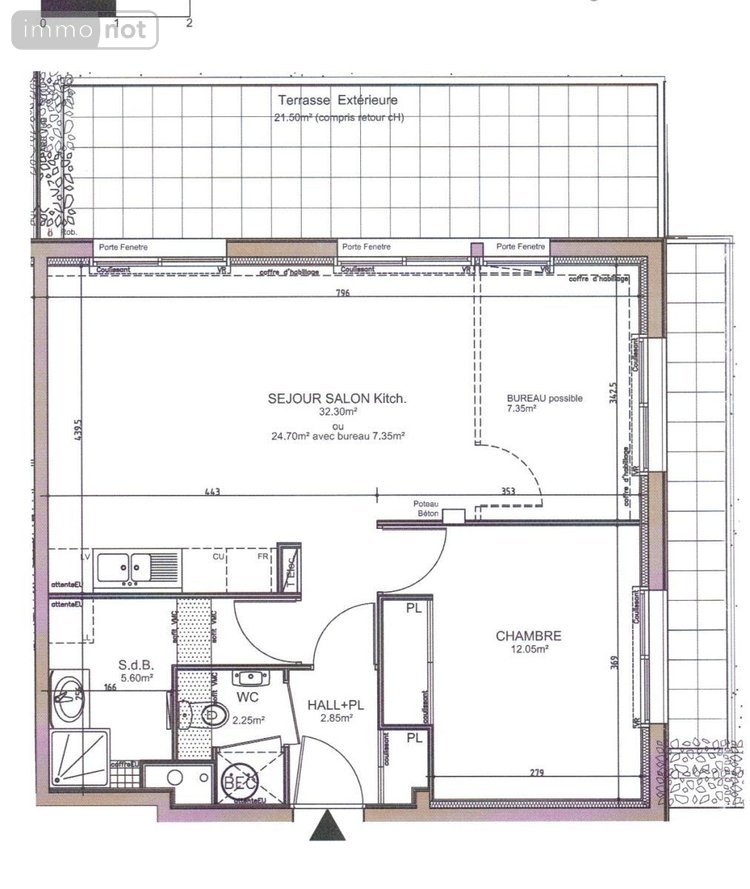 Appartement a vendre Guérande 44350 Loire-Atlantique 52 m2 2 pièces 270400 euros