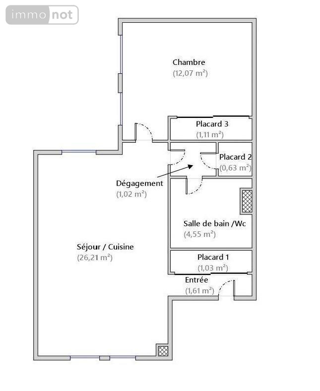 Appartement a vendre Rouen 76000 Seine-Maritime 48 m2  136500 euros