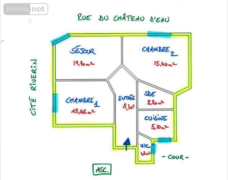 Appartement a vendre Paris 10e arrondissement 75010 Paris 69 m2 3 pièces 695000 euros