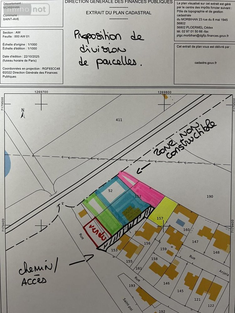 Terrain a batir a vendre Saint-Avé 56890 Morbihan 80 m2  260212 euros