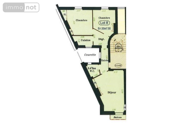 Appartement a vendre Paris 19e arrondissement 75019 Paris 56 m2 3 pièces 465000 euros