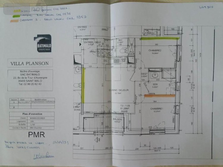 Location appartement Dol-de-Bretagne 35120 Ille-et-Vilaine 61 m2 3 pièces 780 euros