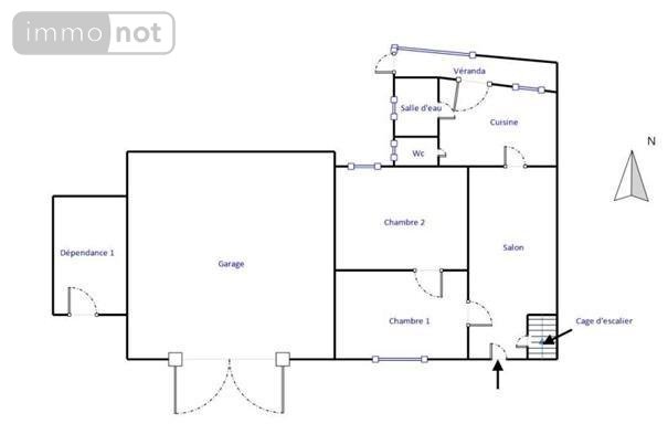 Maison a vendre Ingrandes-Le-Fresne-sur-Loire 49123 Maine-et-Loire 61 m2 3 pièces 132000 euros