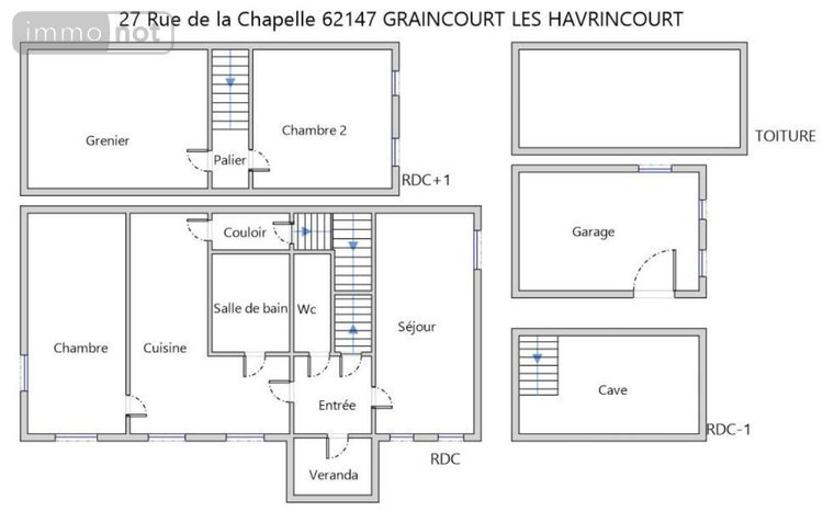 Maison a vendre Graincourt-lès-Havrincourt 62147 Pas-de-Calais 80 m2 5 pièces 142425 euros