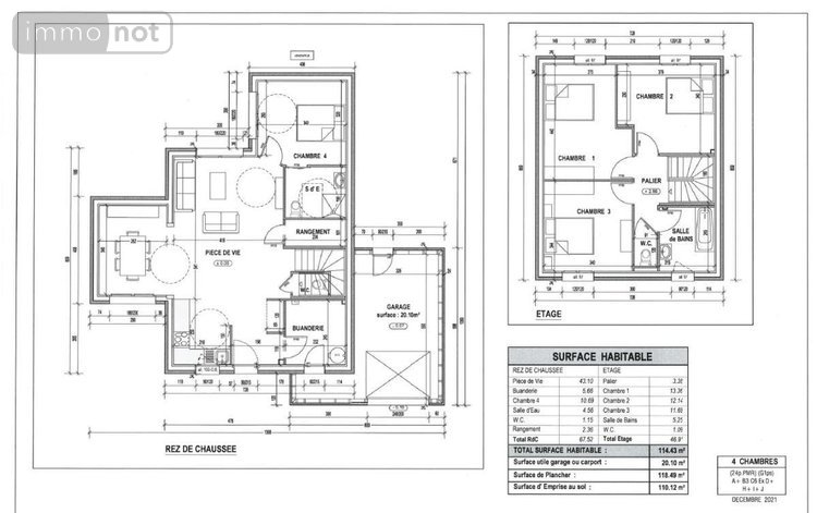 Maison a vendre Questembert 56230 Morbihan 115 m2 5 pièces 365750 euros