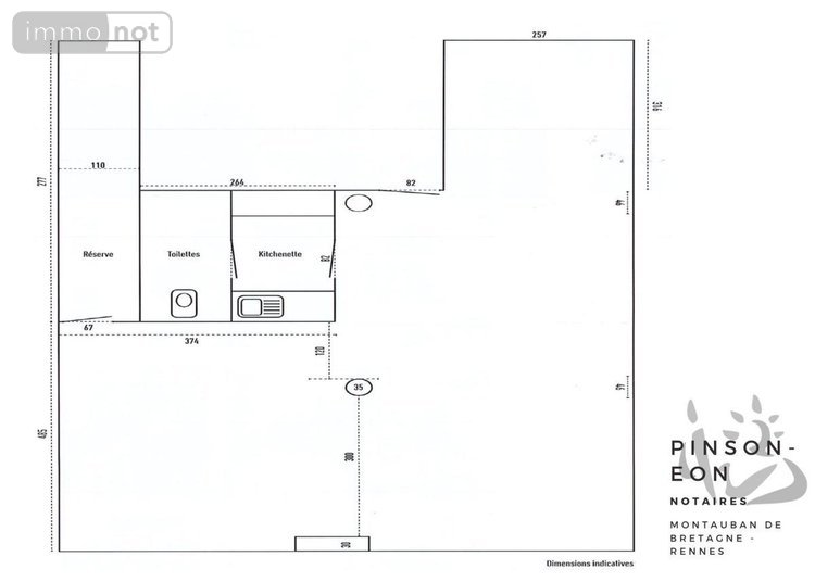 Location fonds et murs commerciaux Rennes 35000 Ille-et-Vilaine 68 m2  1404 euros