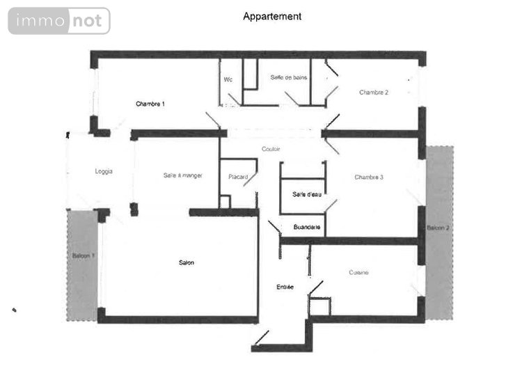 Appartement a vendre Angers 49000 Maine-et-Loire 110 m2 4 pièces 299250 euros