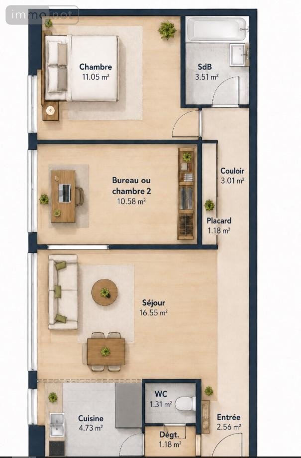 Appartement a vendre Paris 12e arrondissement 75012 Paris 55 m2  438900 euros