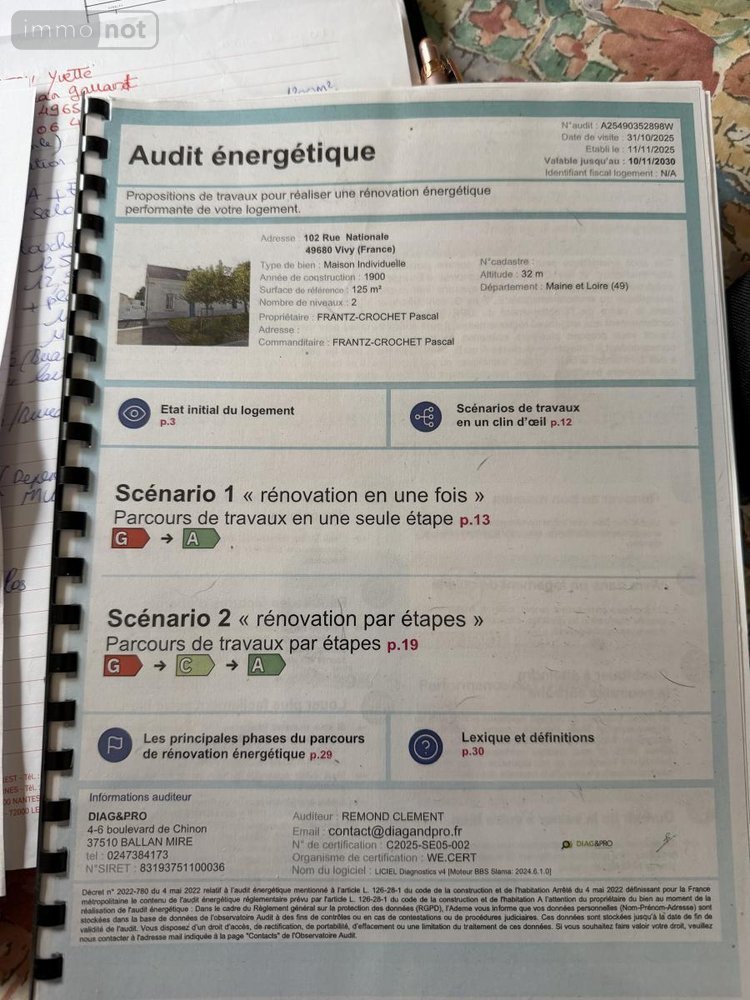 Viager maison Vivy 49680 Maine-et-Loire 105 m2