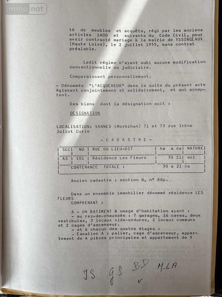 Appartement a vendre Vannes 56000 Morbihan 91 m2 4 pièces 301443 euros