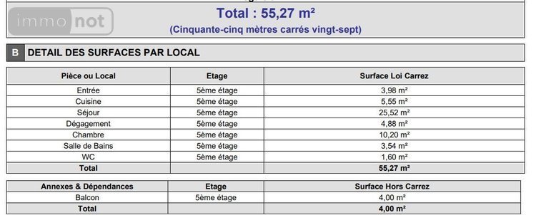 Appartement a vendre Courbevoie 92400 Hauts-de-Seine 55 m2 2 pièces 410000 euros