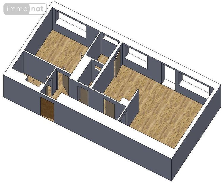 Location appartement Laval 53000 Mayenne 46 m2  575 euros