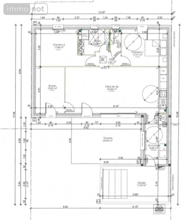 Location maison Saint-Pierre-Montlimart 49110 Maine-et-Loire 88 m2 4 pièces 795 euros