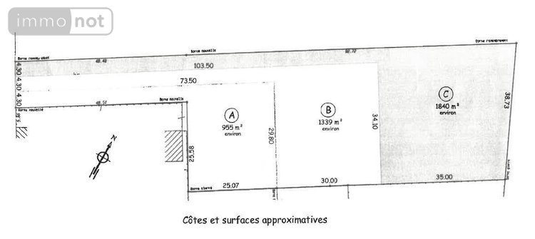 Terrain a batir a vendre Corquilleroy 45120 Loiret 4139 m2  95600 euros