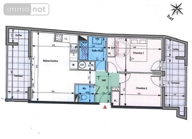 Appartement a vendre Clermont-l'Hérault 34800 Hérault 57 m2 3 pièces 222600 euros