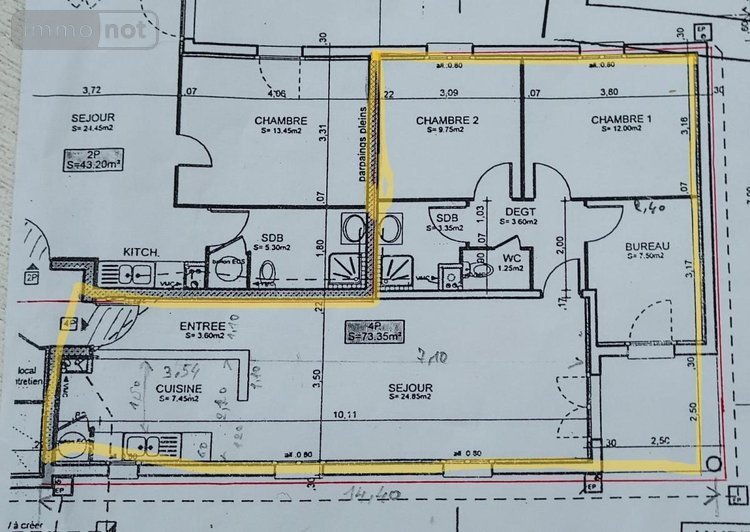 Appartement a vendre Villemandeur 45700 Loiret 73 m2  170380 euros