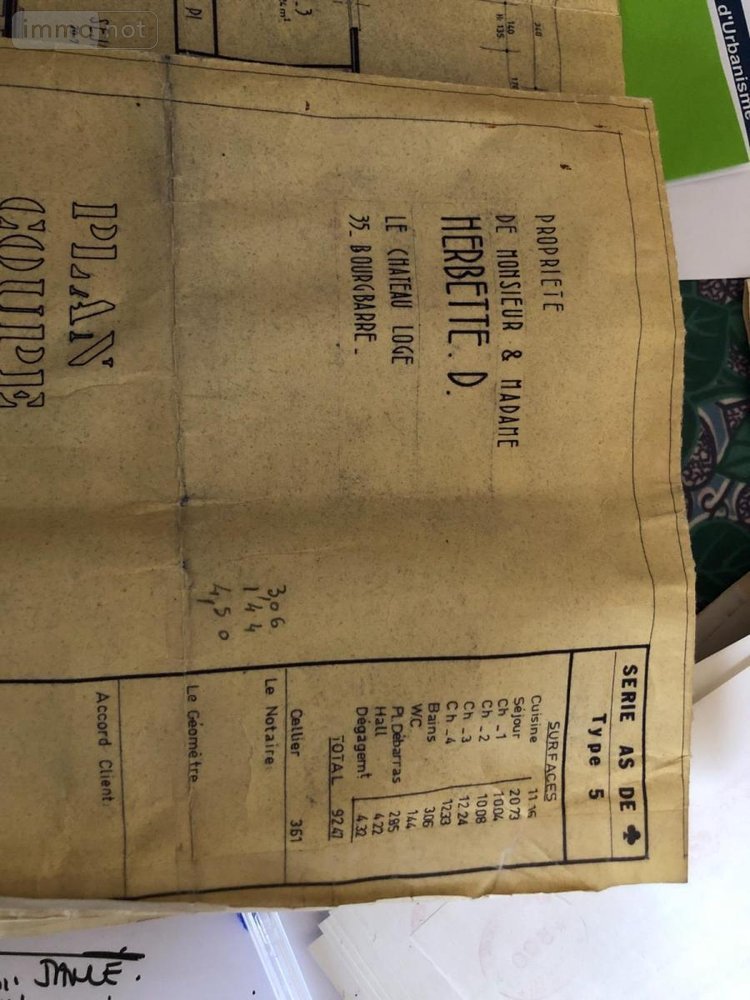 Maison a vendre Bourgbarré 35230 Ille-et-Vilaine 112 m2 5 pièces 240000 euros