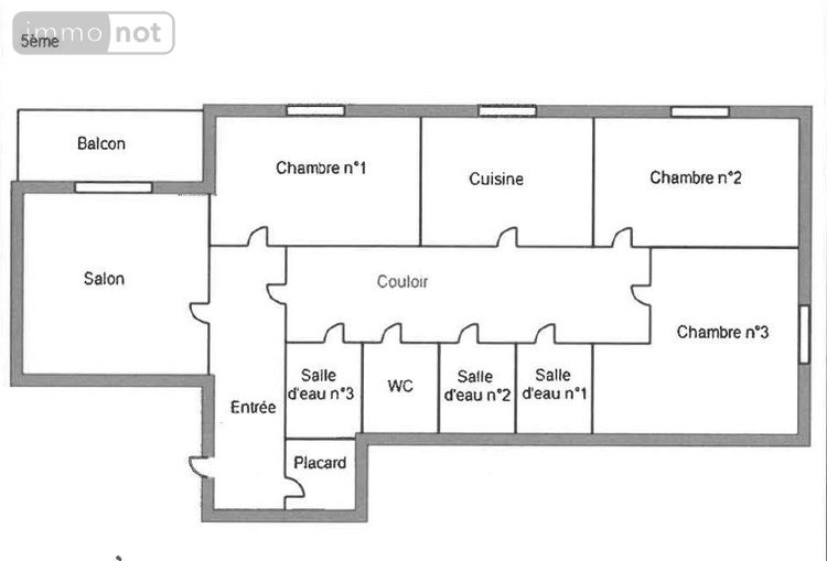 Appartement a vendre Angers 49000 Maine-et-Loire 85 m2 5 pièces 262500 euros