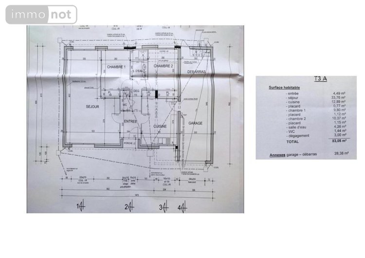 Location maison Challans 85300 Vendée 82 m2 3 pièces 830 euros