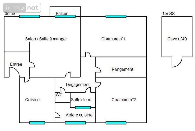 Appartement a vendre Vannes 56000 Morbihan 76 m2 3 pièces 267800 euros