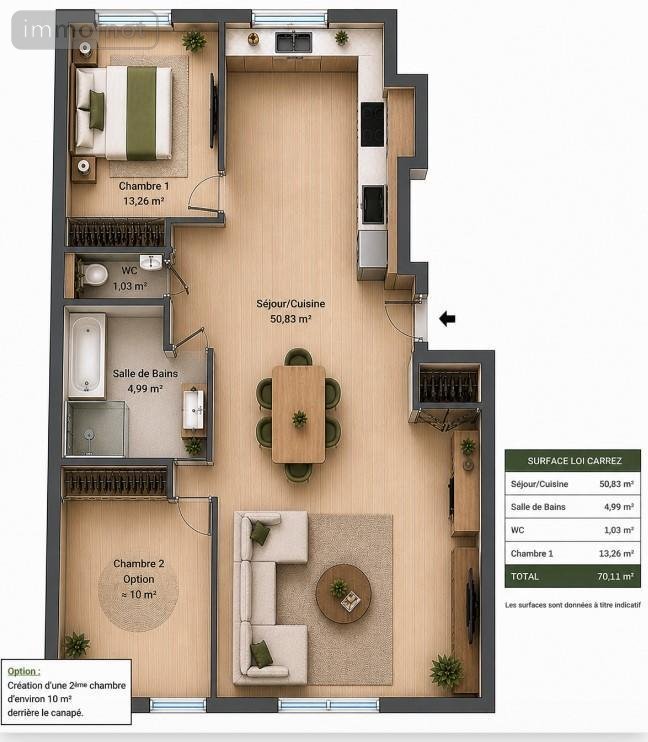Appartement a vendre Paris 12e arrondissement 75012 Paris 70 m2 3 pièces 548625 euros