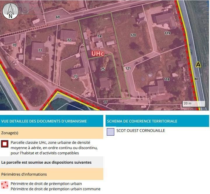 Terrain a batir a vendre Combrit 29120 Finistère 1198 m2  136000 euros