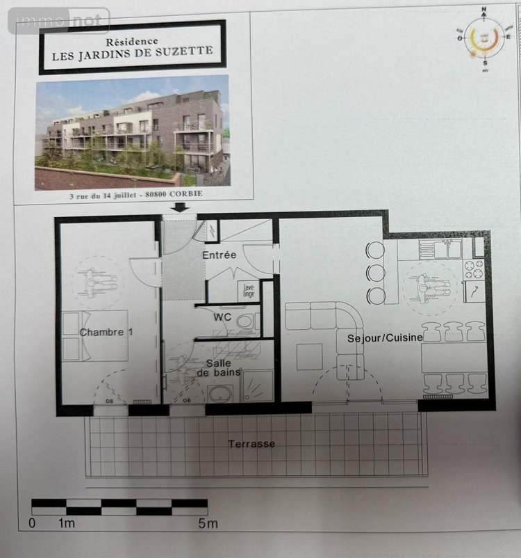 Appartement a vendre Corbie 80800 Somme 55 m2 2 pièces 223000 euros