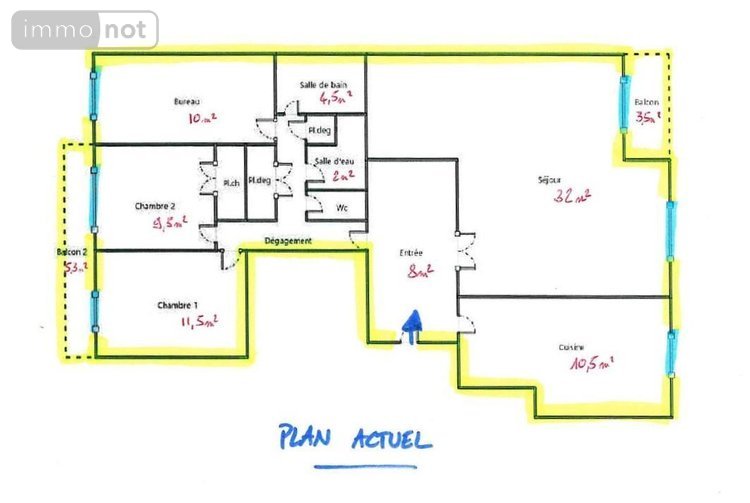 Appartement a vendre Rosny-sous-Bois 93110 Seine-Saint-Denis 105 m2 5 pièces 303000 euros