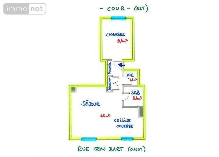 Appartement a vendre Paris 6e arrondissement 75006 Paris 41 m2 2 pièces 580000 euros
