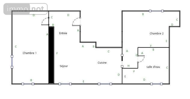 Appartement a vendre Cherbourg-en-Cotentin 50100 Manche 45 m2 3 pièces 158500 euros