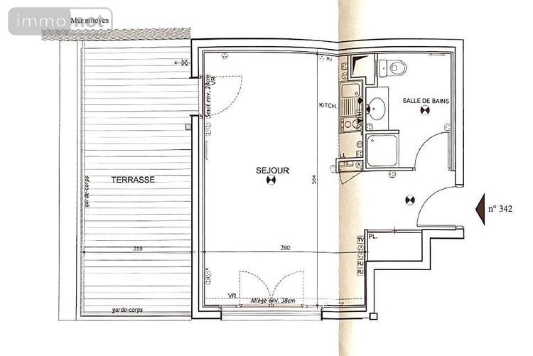 Appartement a vendre Paris 18e arrondissement 75018 Paris 37 m2 1 pièce 383000 euros