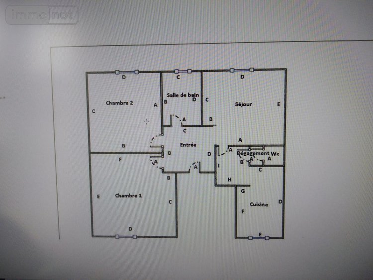 Location appartement Caudry 59540 Nord 52 m2  400 euros