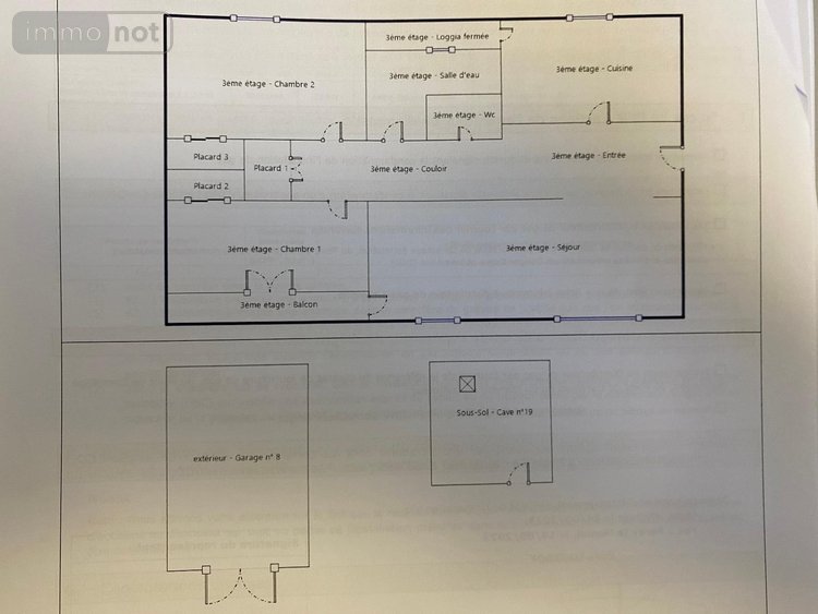 Appartement a vendre Paray-le-Monial 71600 Saône-et-Loire 72 m2 3 pièces 94920 euros