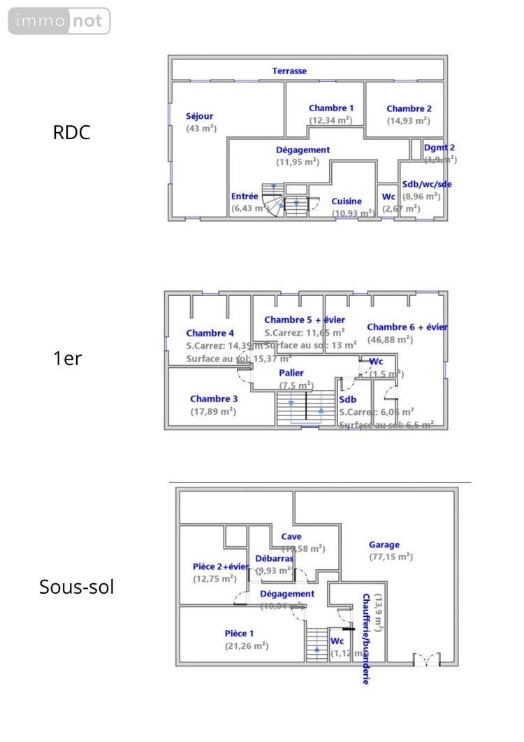 Maison a vendre Vélizy-Villacoublay 78140 Yvelines 263 m2 9 pièces 810000 euros