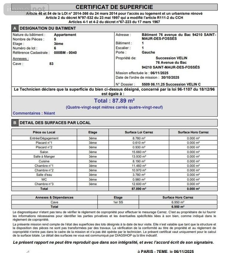 Appartement a vendre Saint-Maur-des-Fossés 94100 Val-de-Marne 87 m2 5 pièces 420000 euros
